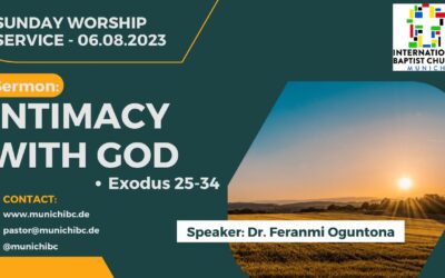 Intimacy With God | Exodus 25-34